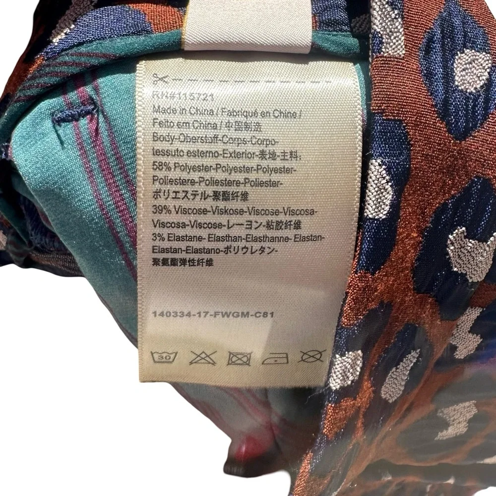 Scotch & Soda Girls Blue and Brown Leopard Skirt Size 4